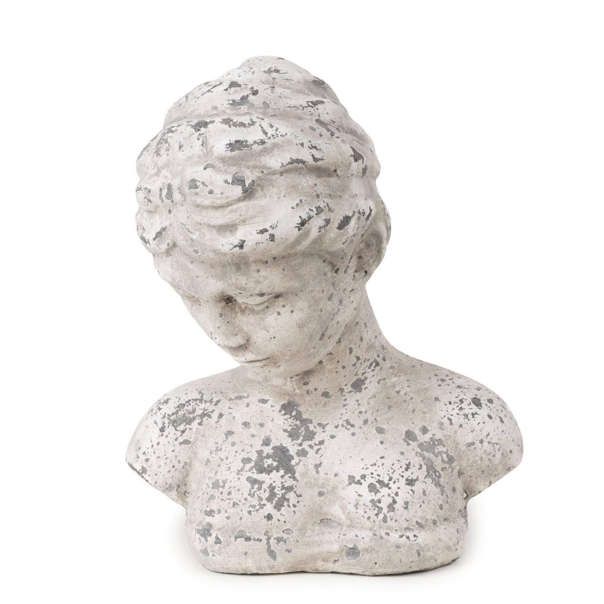 23.5cm Female Bust - Stone Effect 1PK - Bridgnorth Furniture