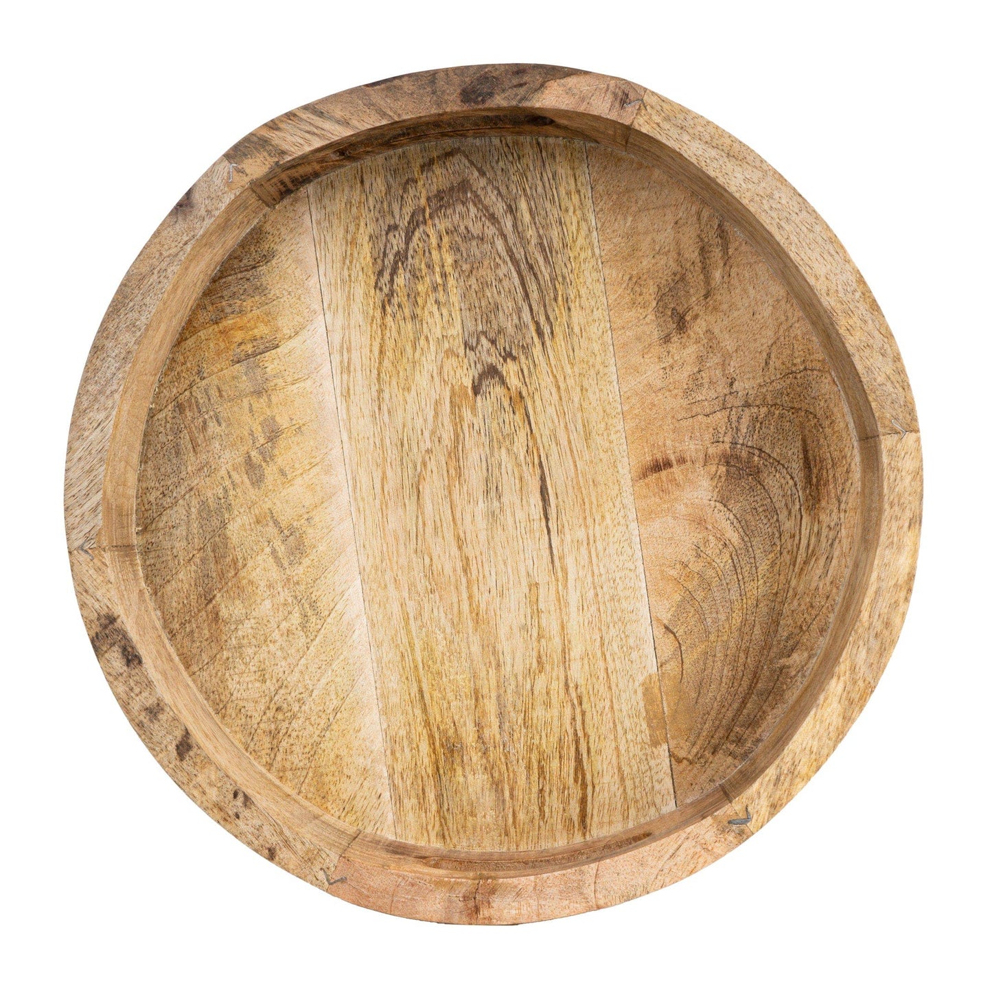30cm Round tray plain mango wood - Natural finish - Bridgnorth Furniture