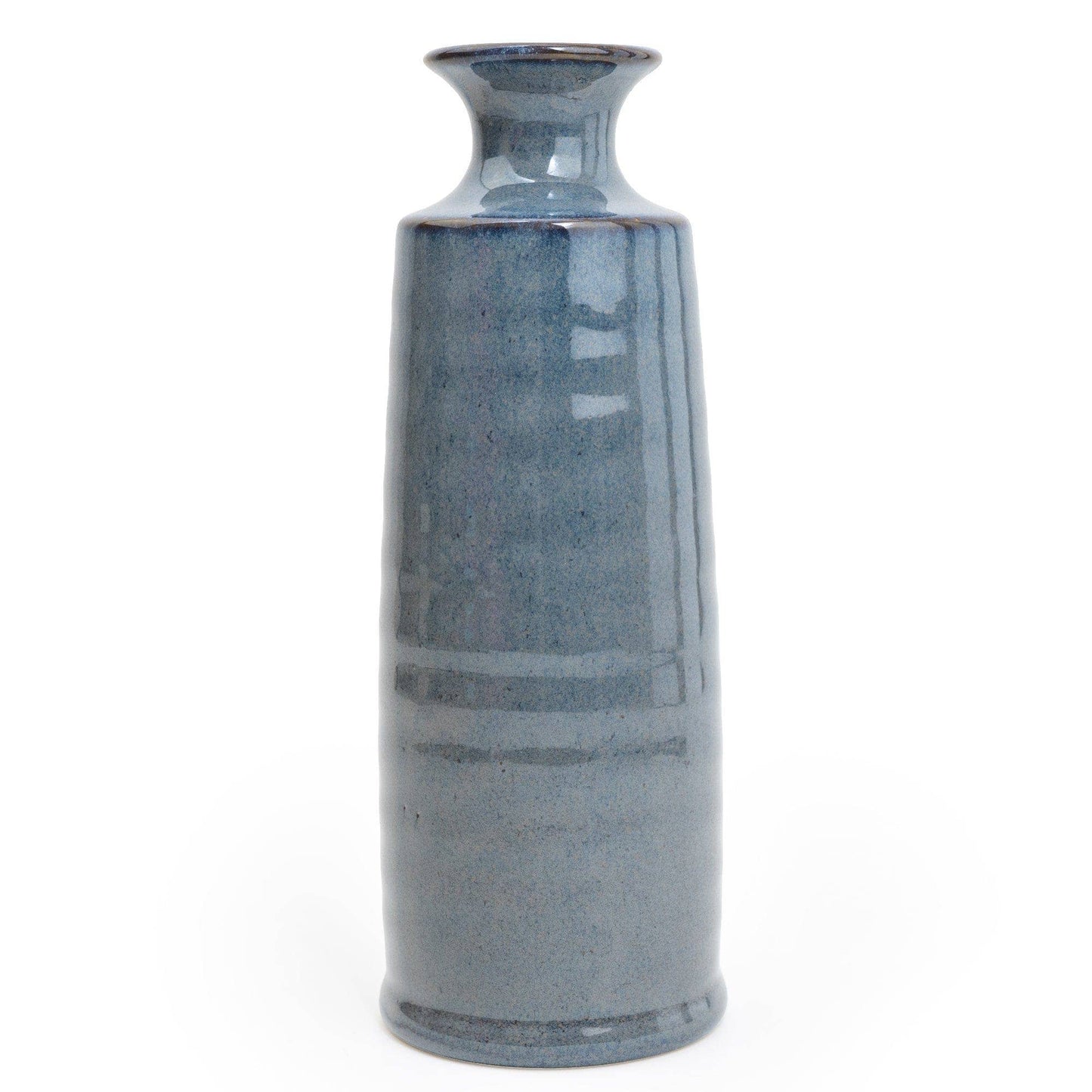 22.8CM BOTTLE VASE REACTIVE BLUE - Bridgnorth Furniture