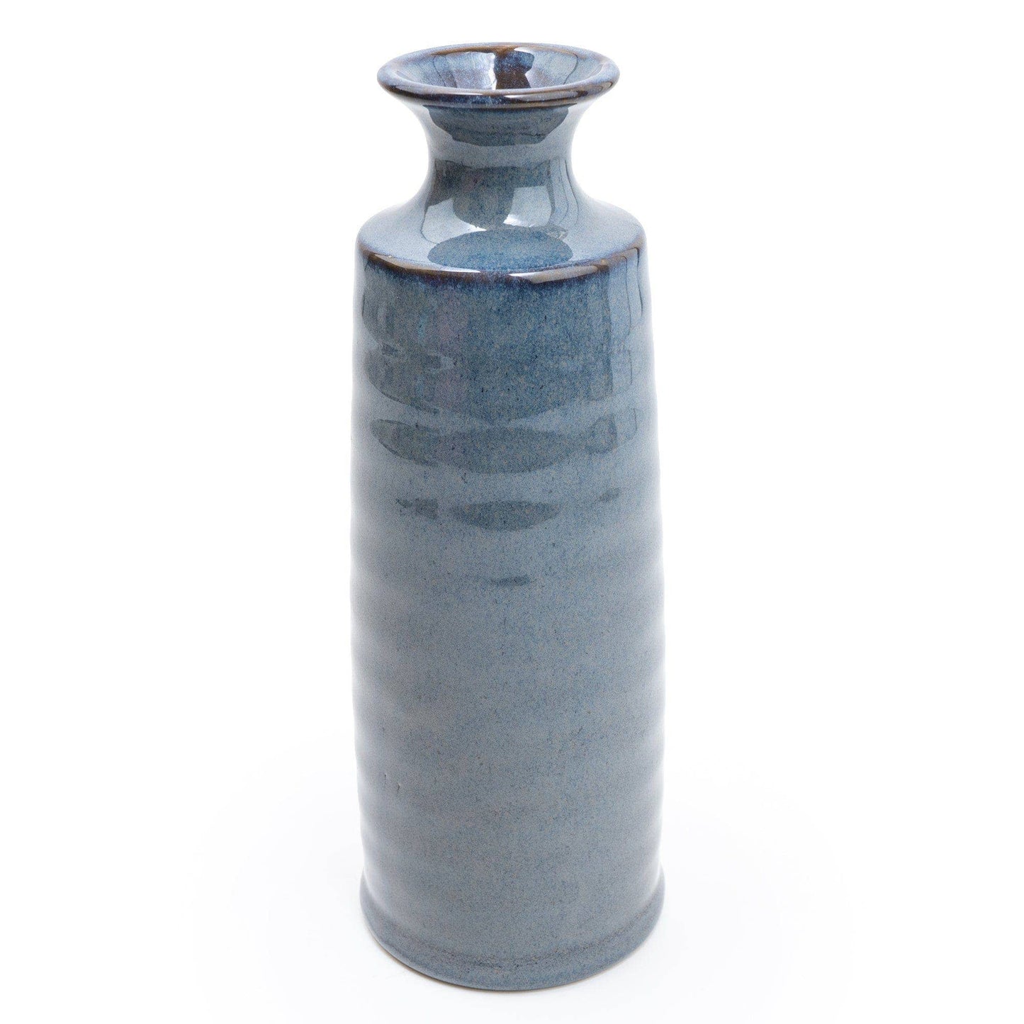 22.8CM BOTTLE VASE REACTIVE BLUE - Bridgnorth Furniture