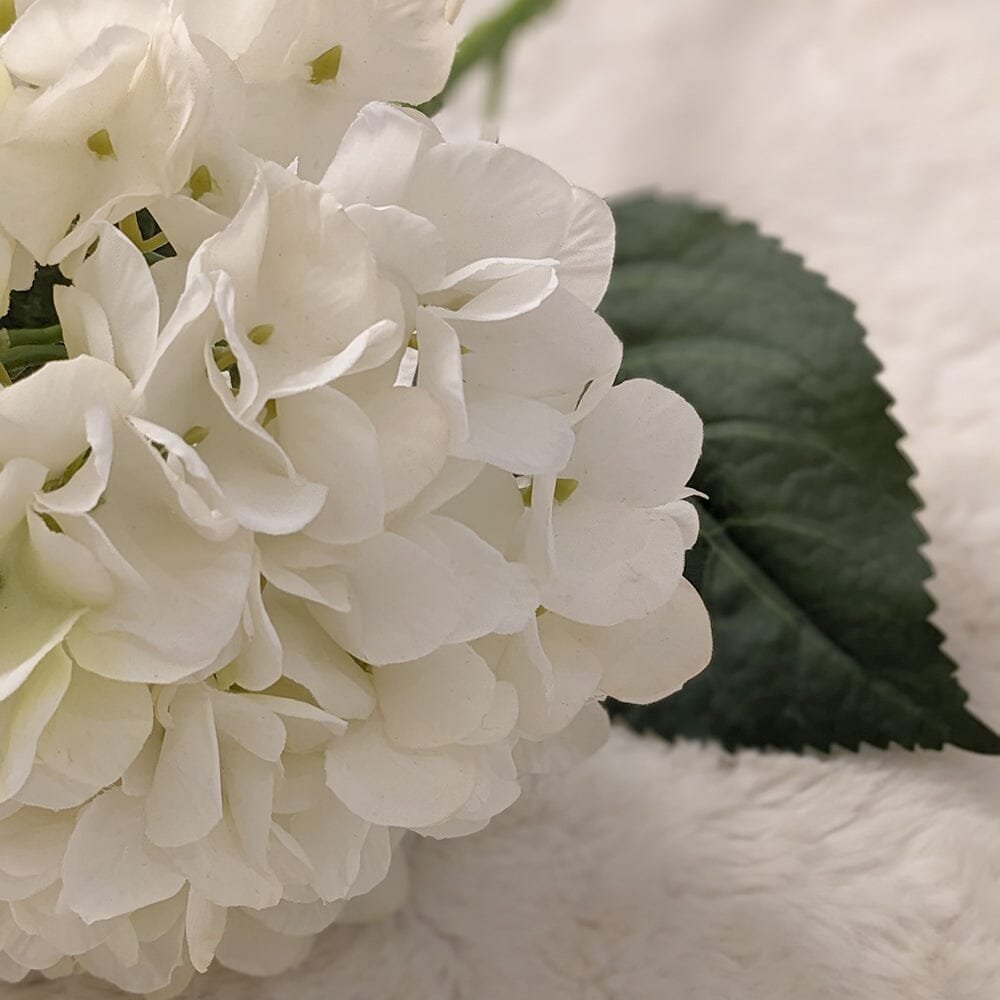 Cream Faux Hydrangea Single Stem Flower - Bridgnorth Furniture