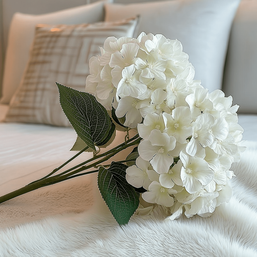 Cream Hydrangea Faux Floral Bunch - Bridgnorth Furniture