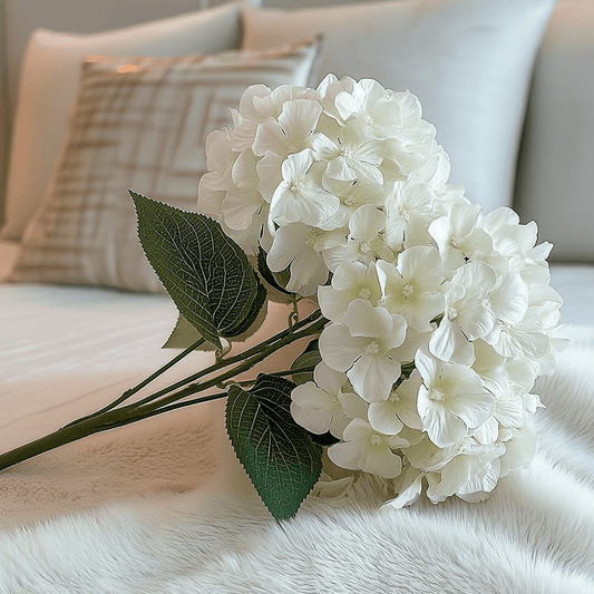 Cream Hydrangea Faux Floral Bunch - Bridgnorth Furniture