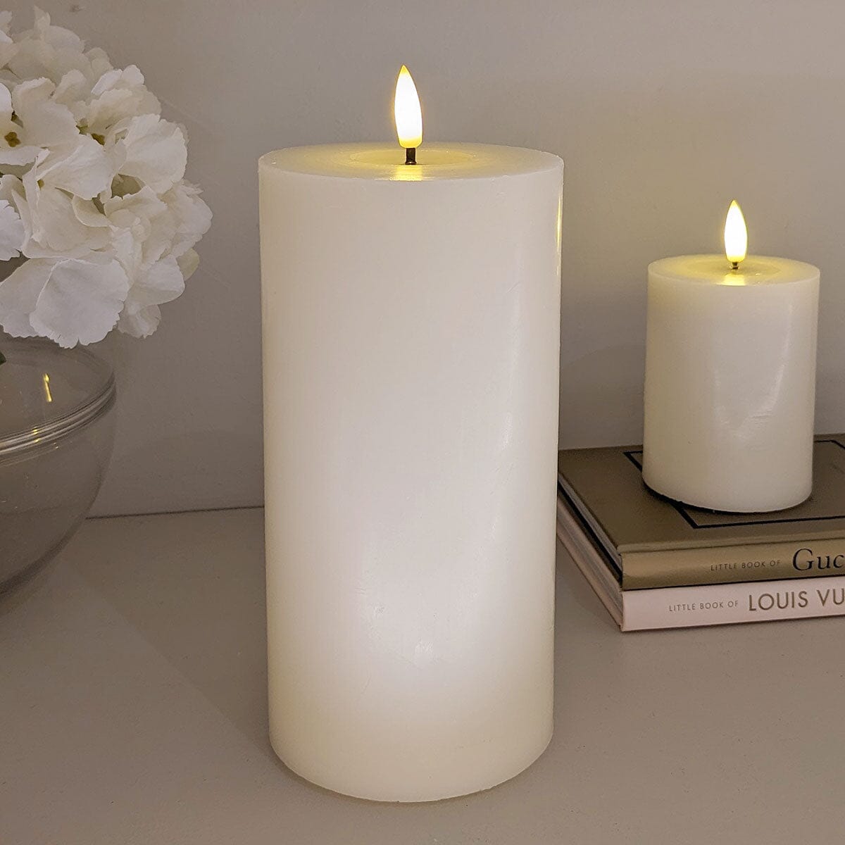 Cream Realistic LED Candle - 20cm - Bridgnorth Furniture