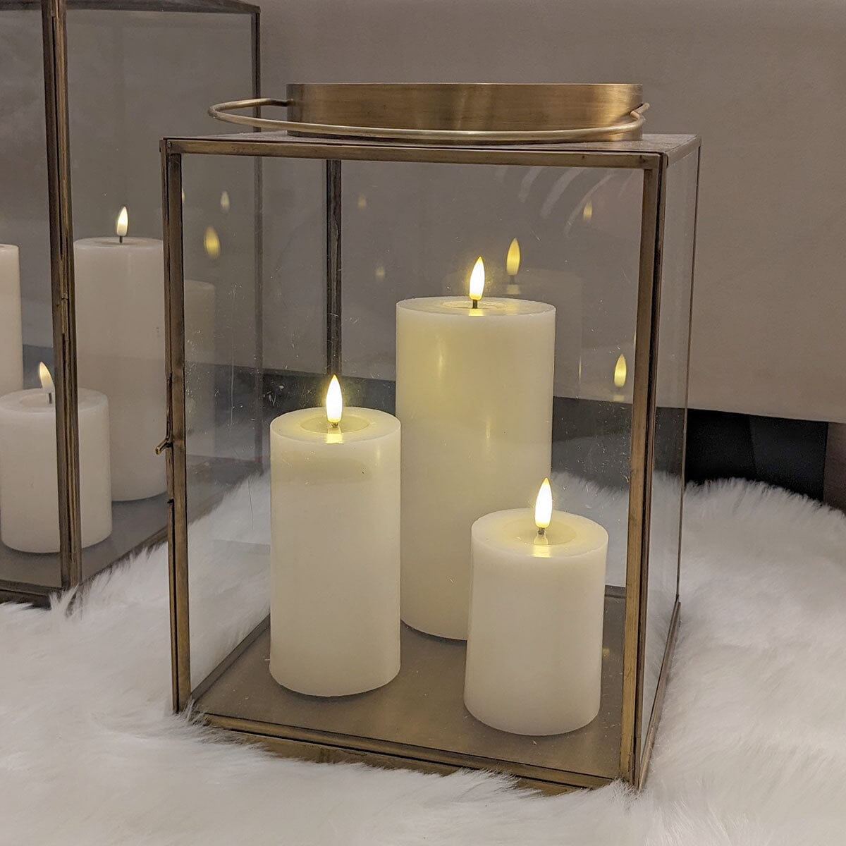 Cream Realistic LED Candles - Set of 3 - Bridgnorth Furniture