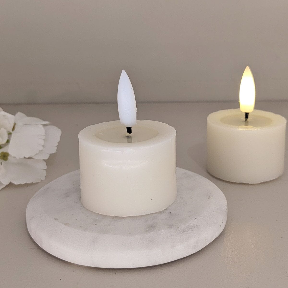 Cream Realistic LED Tealights - Set of 2 - Bridgnorth Furniture