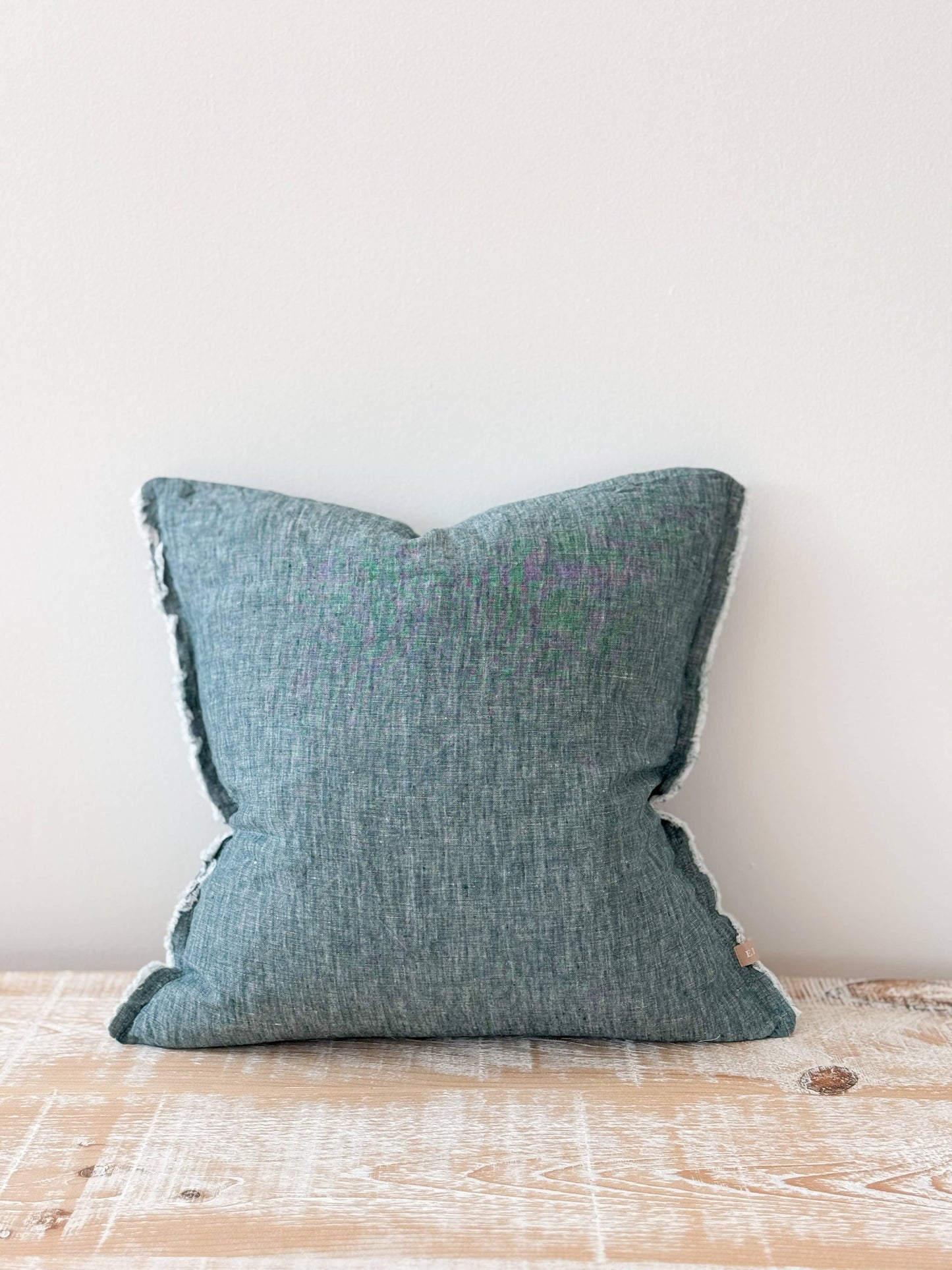 Esmee Washed Dark Teal Cushion Cover, 45x45cm - Bridgnorth Furniture