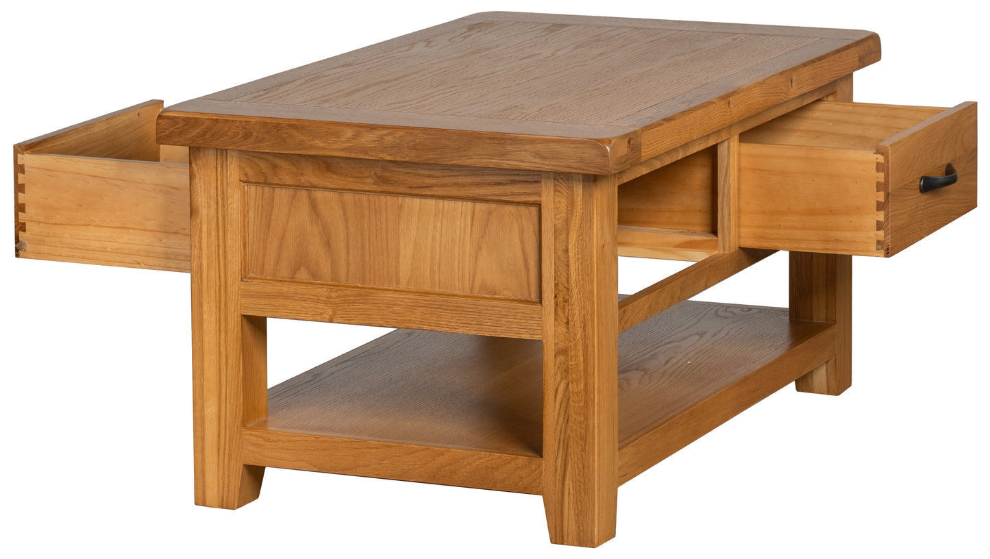 Newport COFFEE TABLE WITH 2 DRAWERS - Bridgnorth Furniture