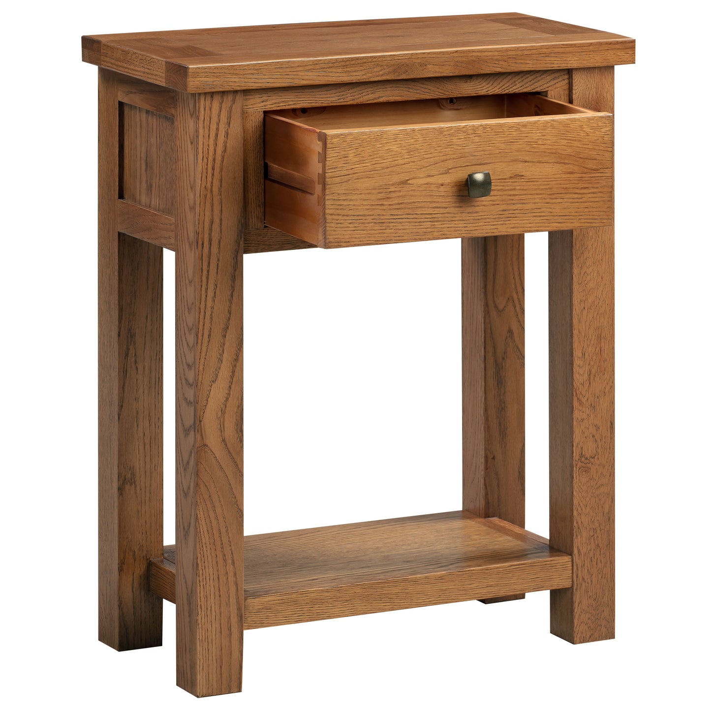 Drayton Rustic Oak Small Console Table - Bridgnorth Furniture