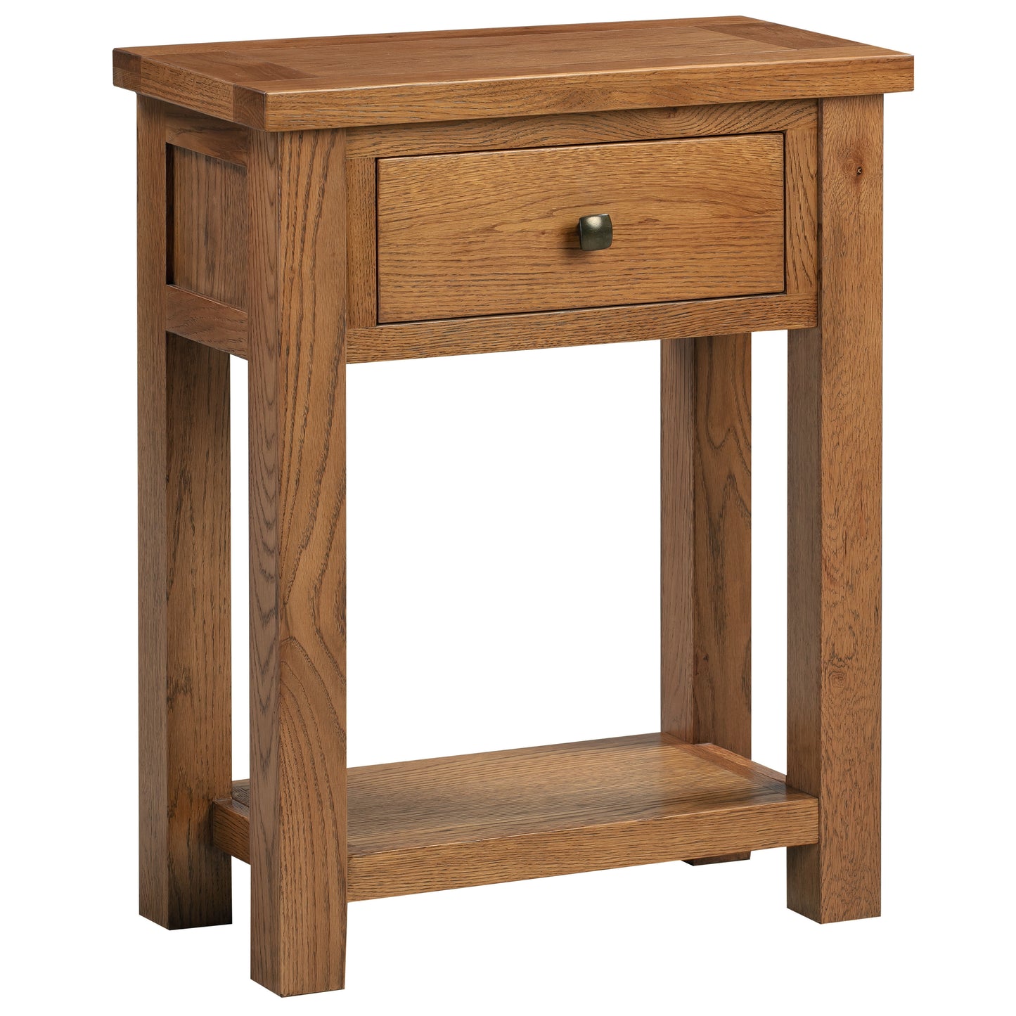 Drayton Rustic Oak Small Console Table - Bridgnorth Furniture