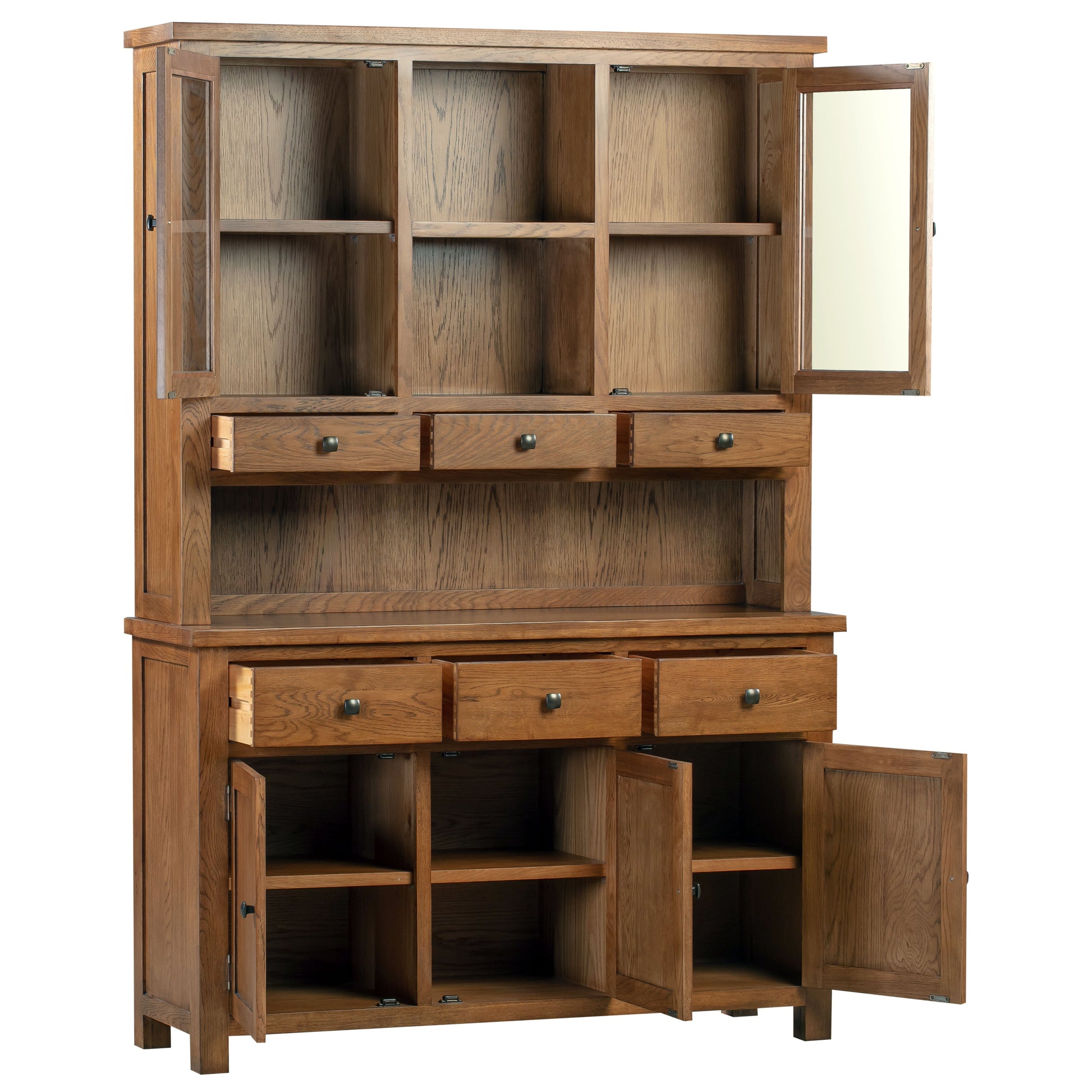 Drayton Rustic Oak Dresser Top - Bridgnorth Furniture