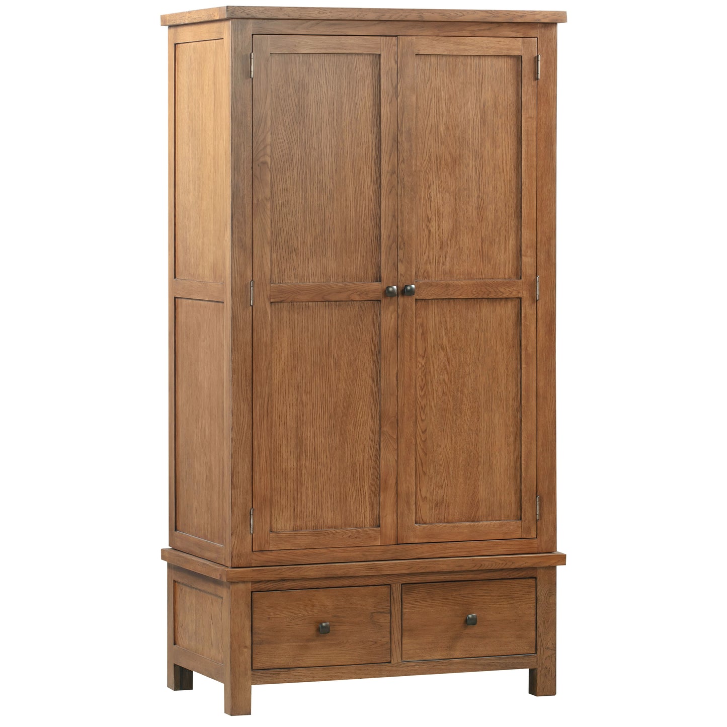 Drayton Rustic Double Wardrobe and Drawers - Bridgnorth Furniture