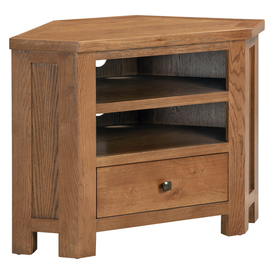 Drayton Rustic Corner Tv Unit