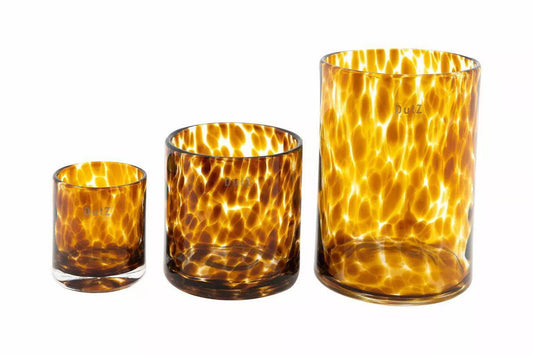 CYLINDER Vase candleholder Pot -  LEOPARD BROWN Colour by DutZ - Bridgnorth Furniture