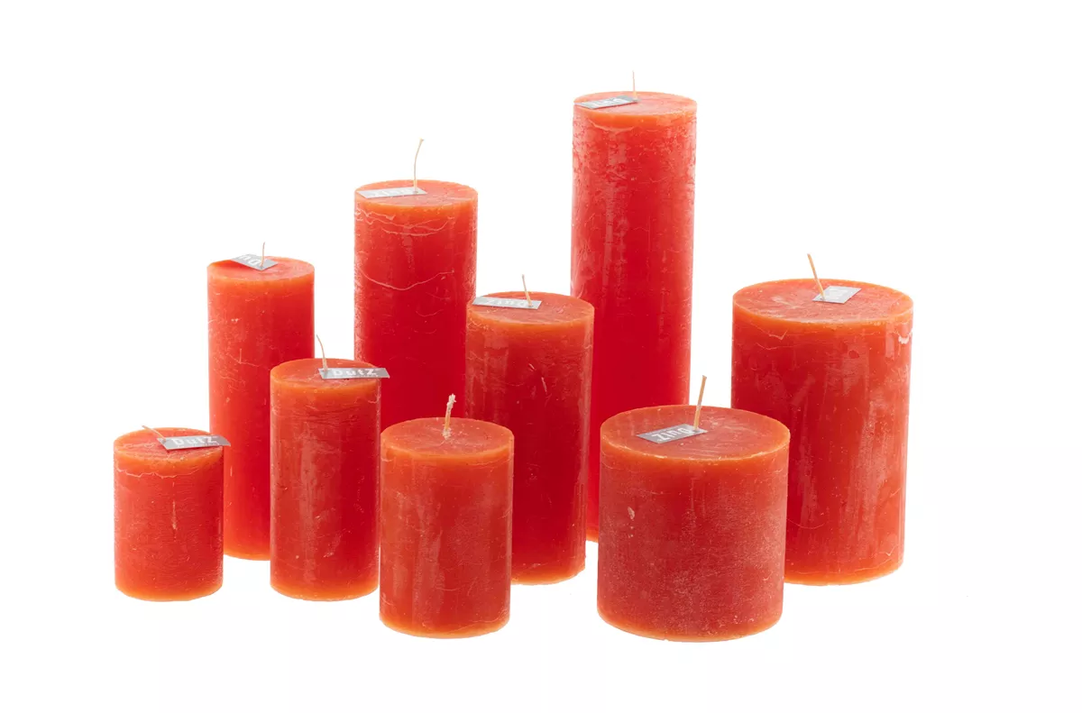 LUXURY RUSTIC CANDLE - CORAL RED - Bridgnorth Furniture