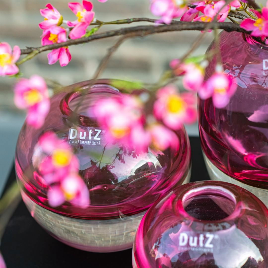 Ball VASE HOOLA - FUCHSIA Colour by DutZ - Bridgnorth Furniture