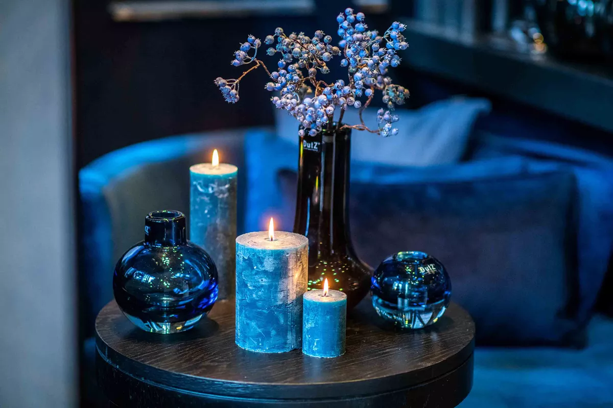 LUXURY RUSTIC CANDLE - NAVY BLUE - Bridgnorth Furniture