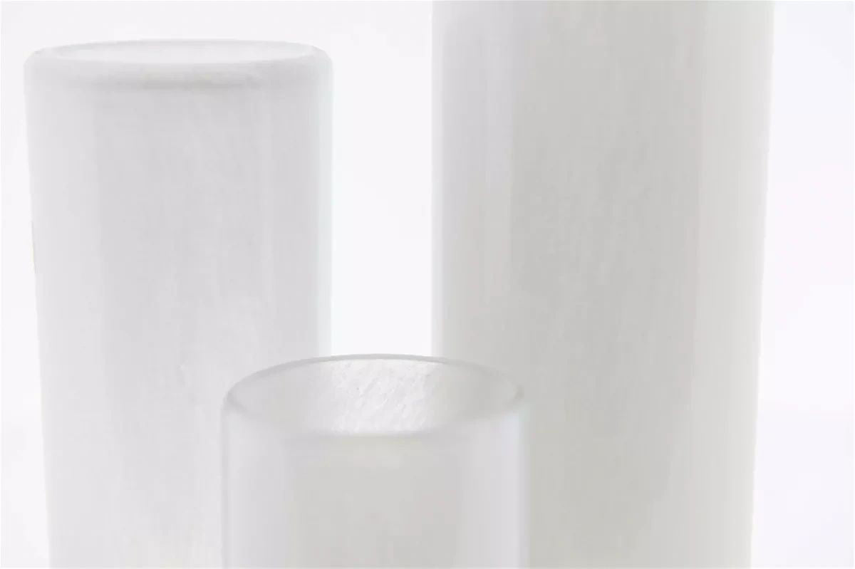 CYLINDER Vase - H25 D6.5 cm - WHITE Colour by DutZ - Bridgnorth Furniture