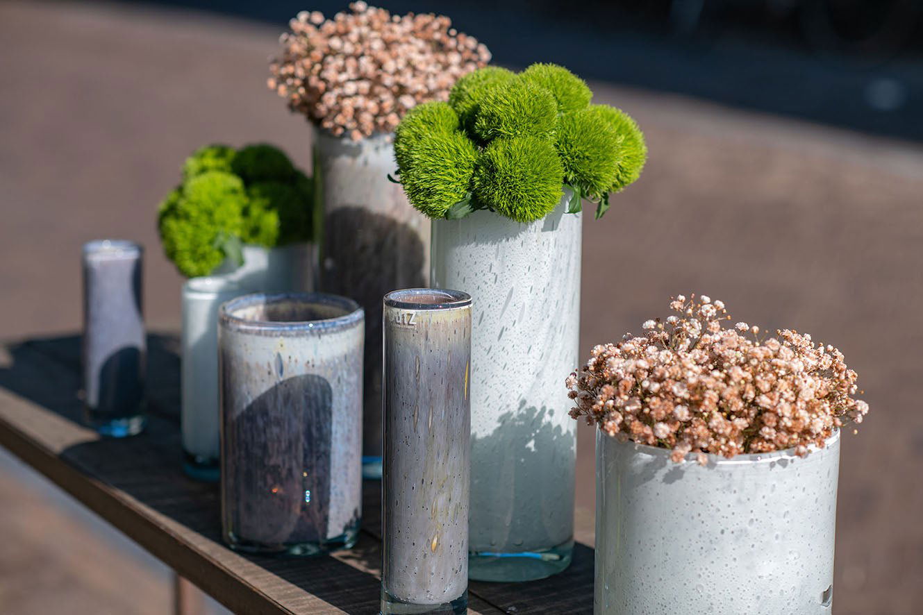 CYLINDER 6 Vase - H18 D18 cm - WHITE Colour by DutZ - Bridgnorth Furniture