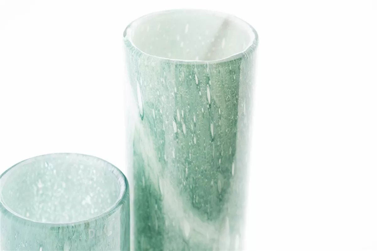 CYLINDER Vase - GREEN WHITE Colour by DutZ - Bridgnorth Furniture