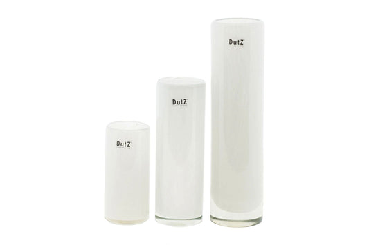 CYLINDER Vase - H25 D6.5 cm - WHITE Colour by DutZ - Bridgnorth Furniture
