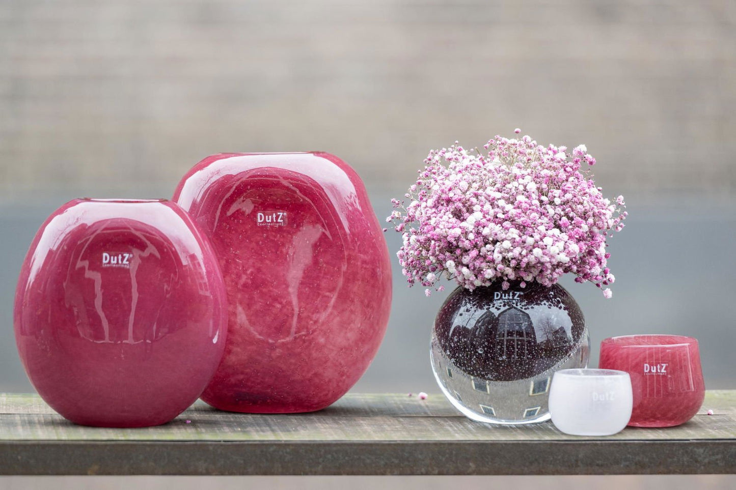 Vase Decor OVALI - RED Bubbles - Bridgnorth Furniture