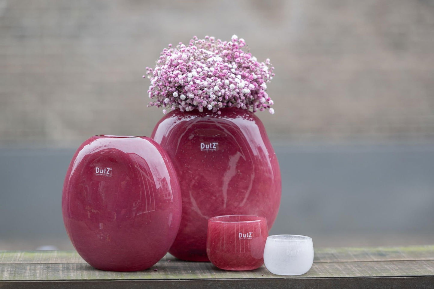 Vase Decor OVALI - RED Bubbles - Bridgnorth Furniture