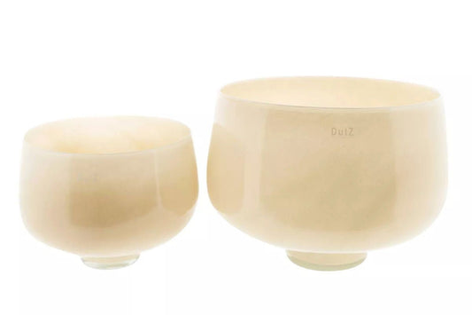 RIEKY Glass Bowl - BEIGE by DutZ - Bridgnorth Furniture