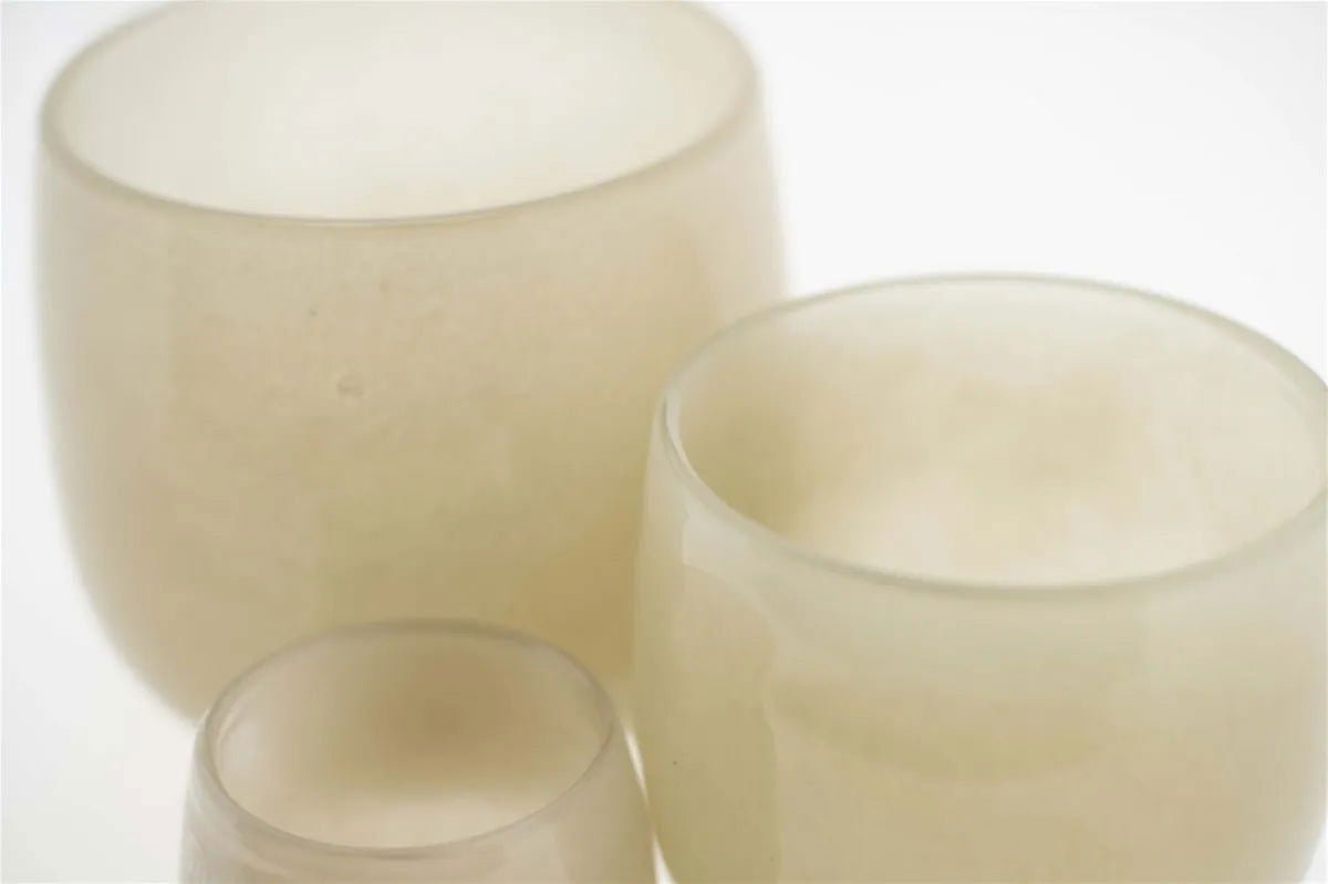 GLASS POT - BEIGE Colour by DutZ - Bridgnorth Furniture