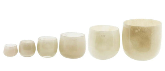 GLASS POT - BEIGE Colour by DutZ - Bridgnorth Furniture