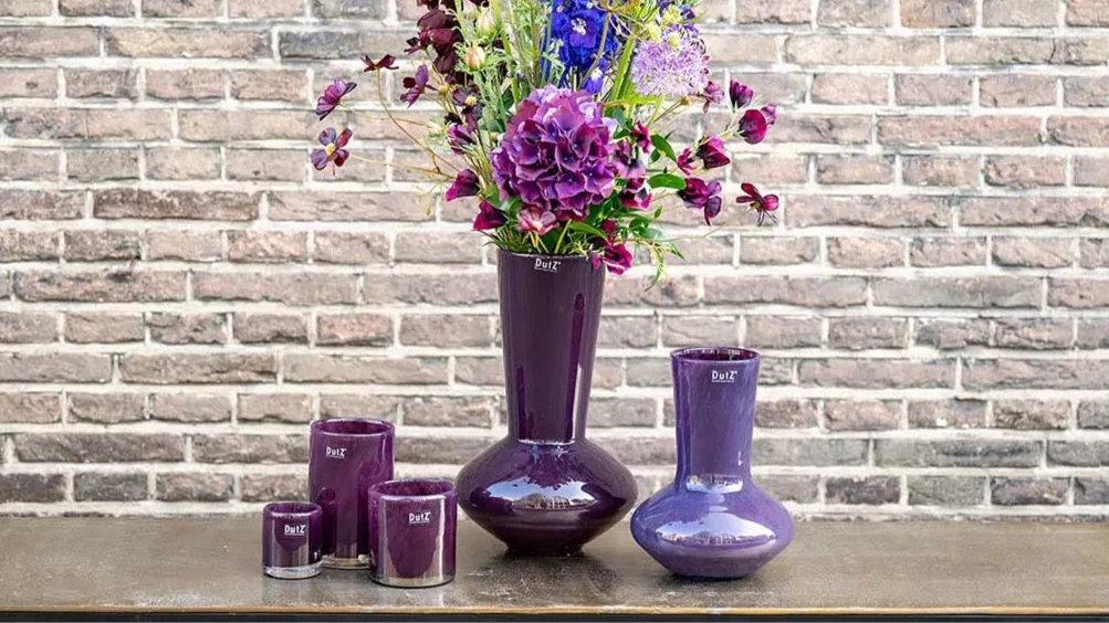 Vase Glass LOFLO - PLUM - Bridgnorth Furniture