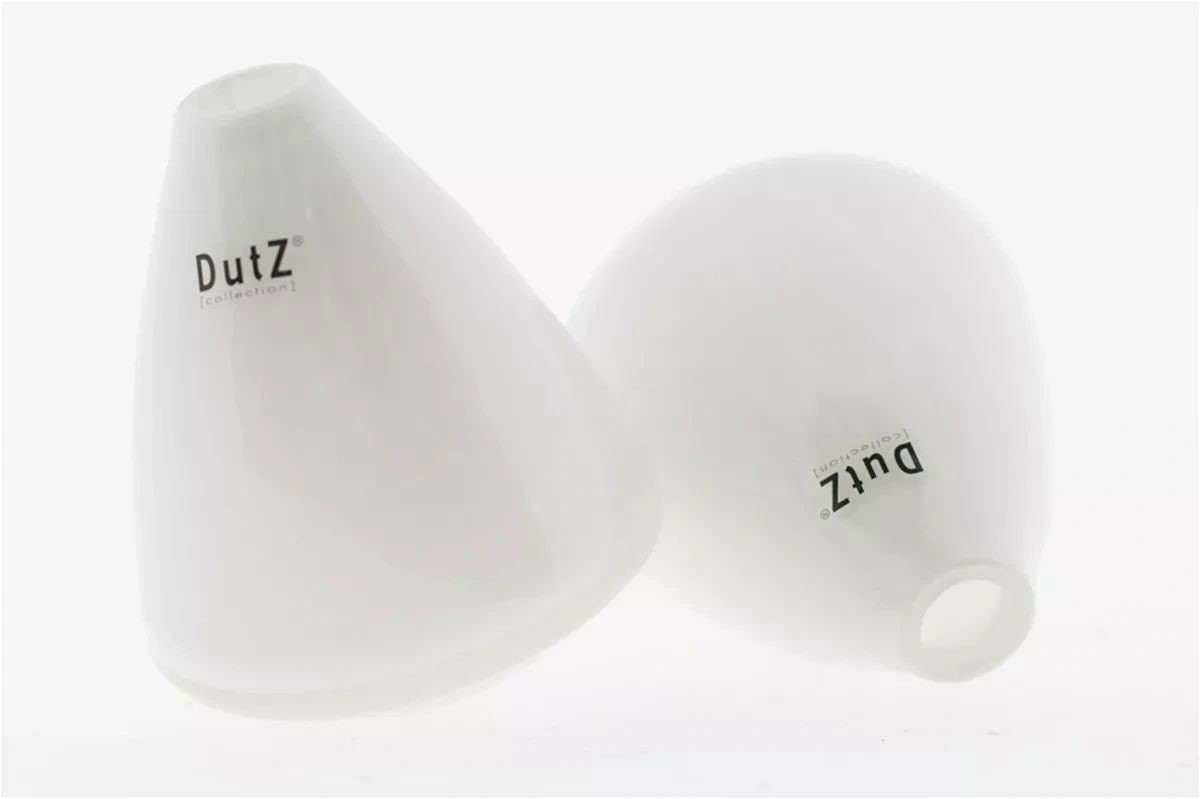TUMBLING VASE - H12 D10 cm - WHITE - Bridgnorth Furniture