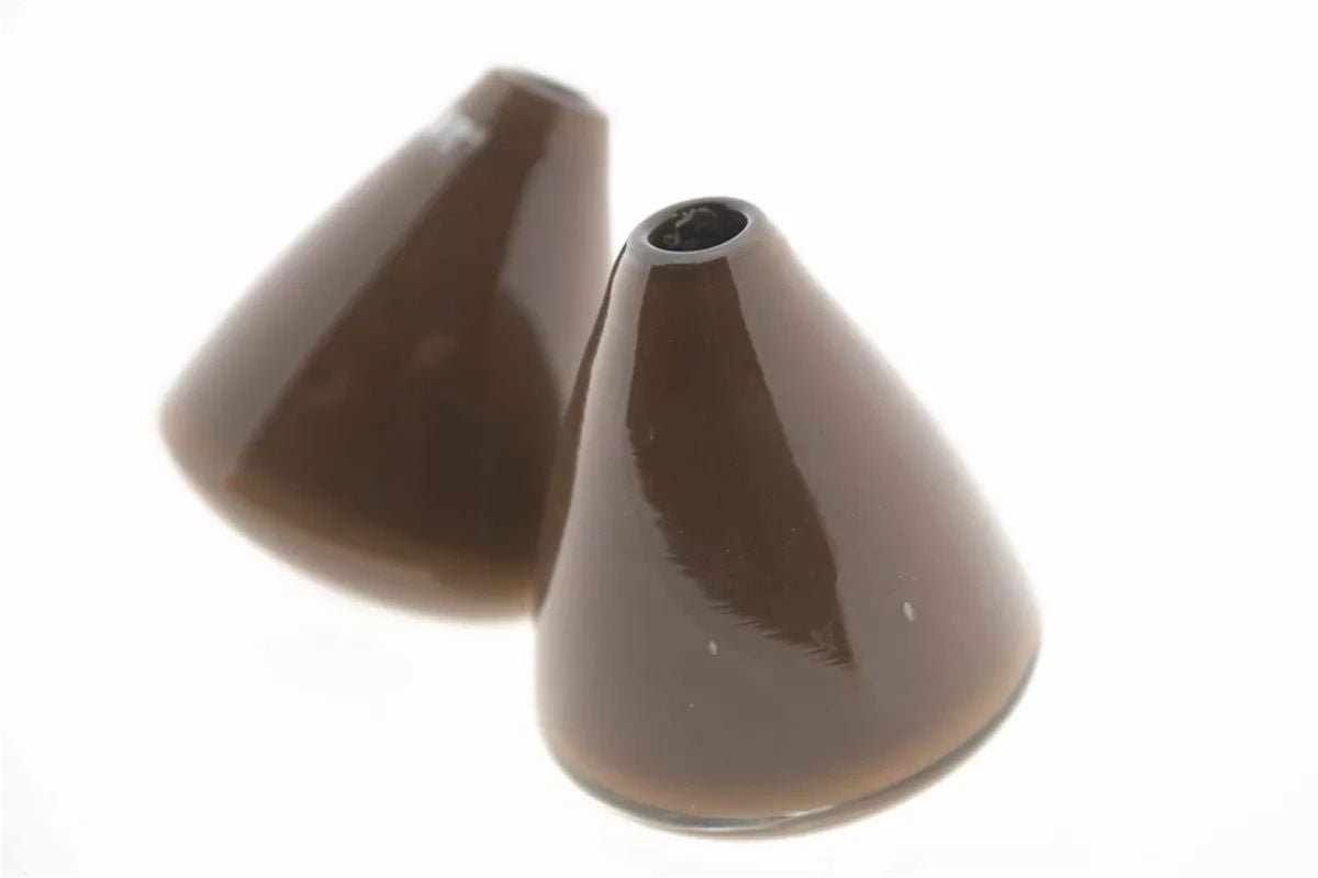 TUMBLING VASE - H12 D10 cm - BROWN - Bridgnorth Furniture
