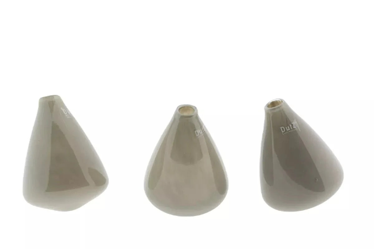 TUMBLING VASE - H12 D10 cm - TAUPE - Bridgnorth Furniture
