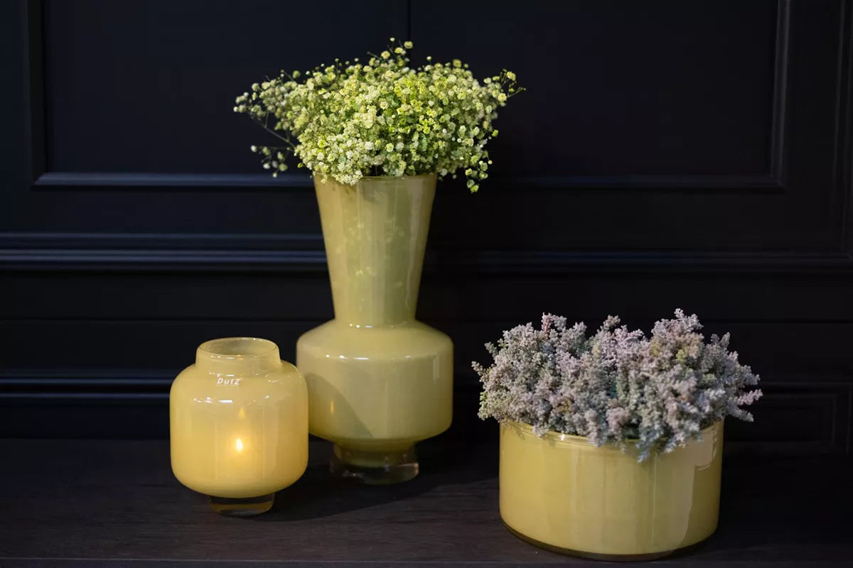 Glass Vase Shani - Chartreuse - Bridgnorth Furniture