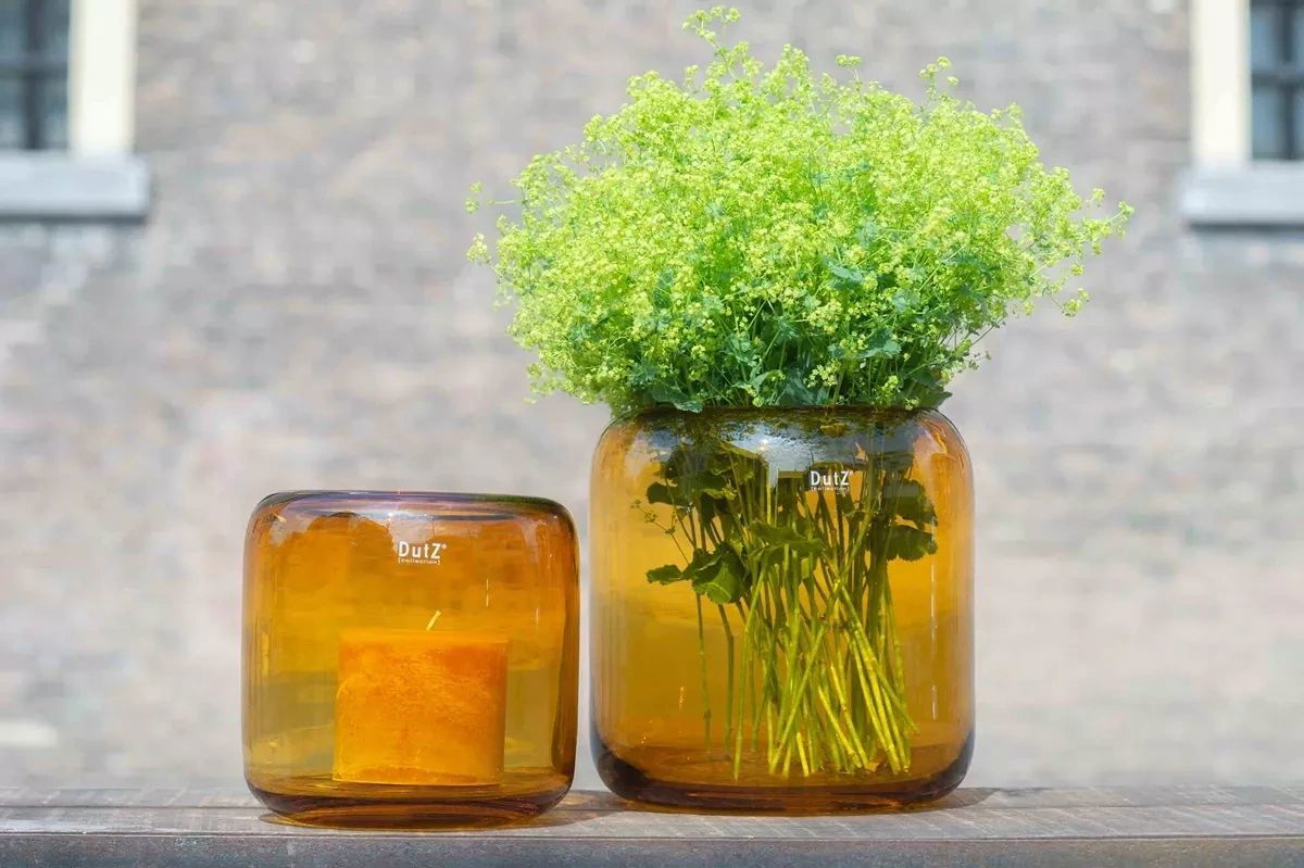 VASE MAZURKA - AMBER by DutZ - Bridgnorth Furniture