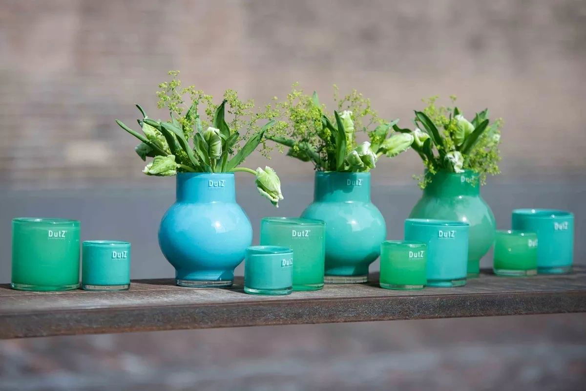 VASE RONDO S - H17 D14 cm - GRASSGREEN - Bridgnorth Furniture