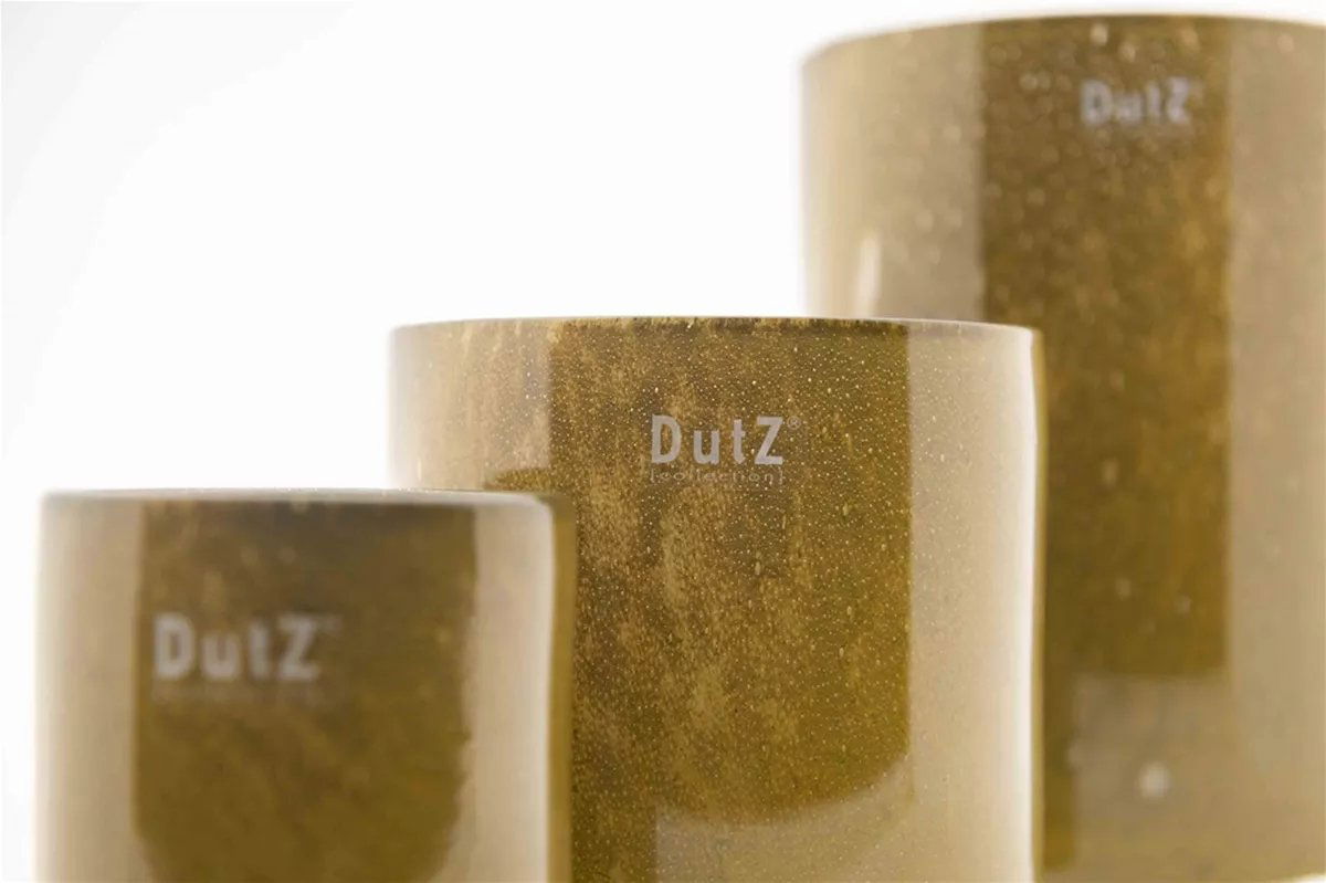 CYLINDER 3 Vase - H23 D16 cm - DARK CHEDDAR Colour by DutZ - Bridgnorth Furniture