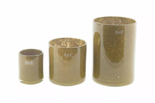 CYLINDER 3 Vase - H23 D16 cm - DARK CHEDDAR Colour by DutZ - Bridgnorth Furniture