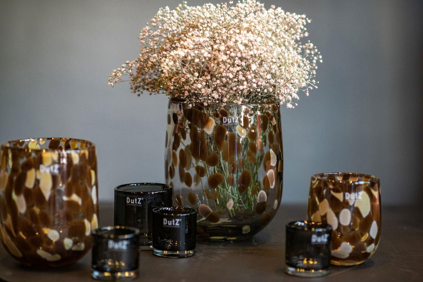 BARREL vase - LEOPARD BROWN Colour by DutZ - Bridgnorth Furniture