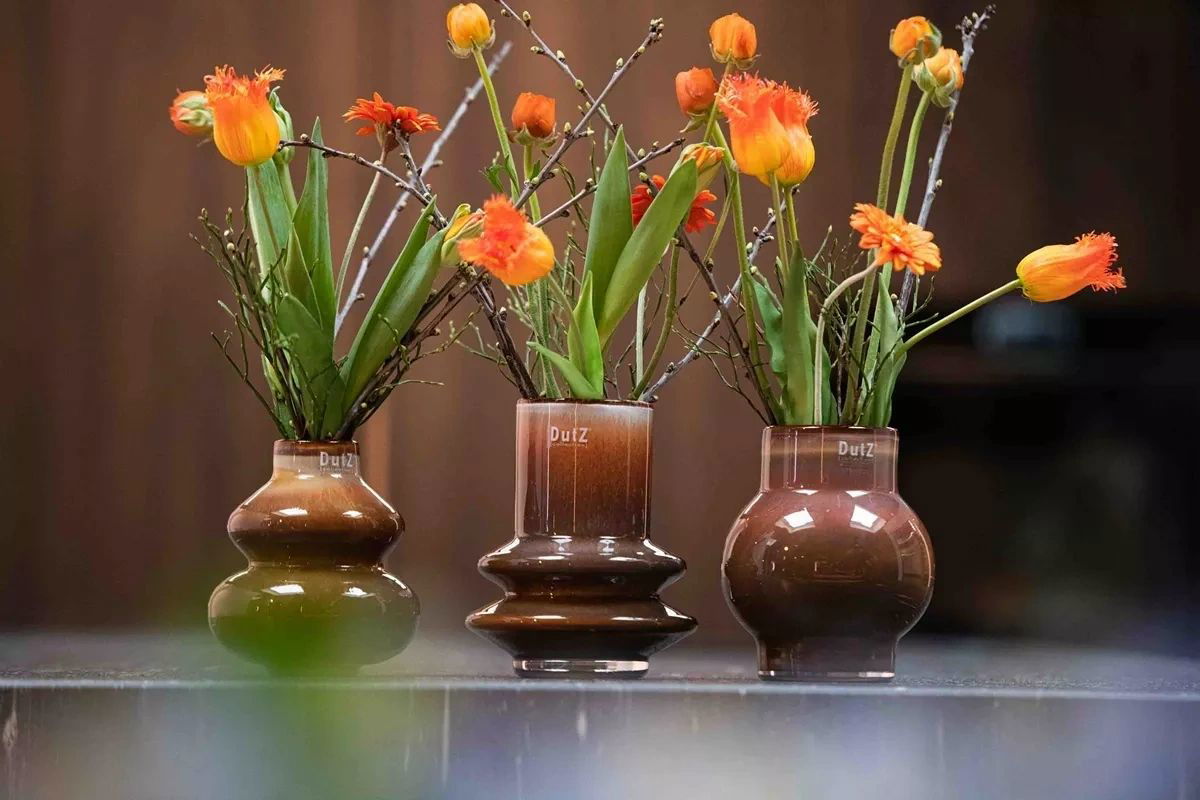 VASE RINGO- H18 D16 cm - MOCCA - Bridgnorth Furniture