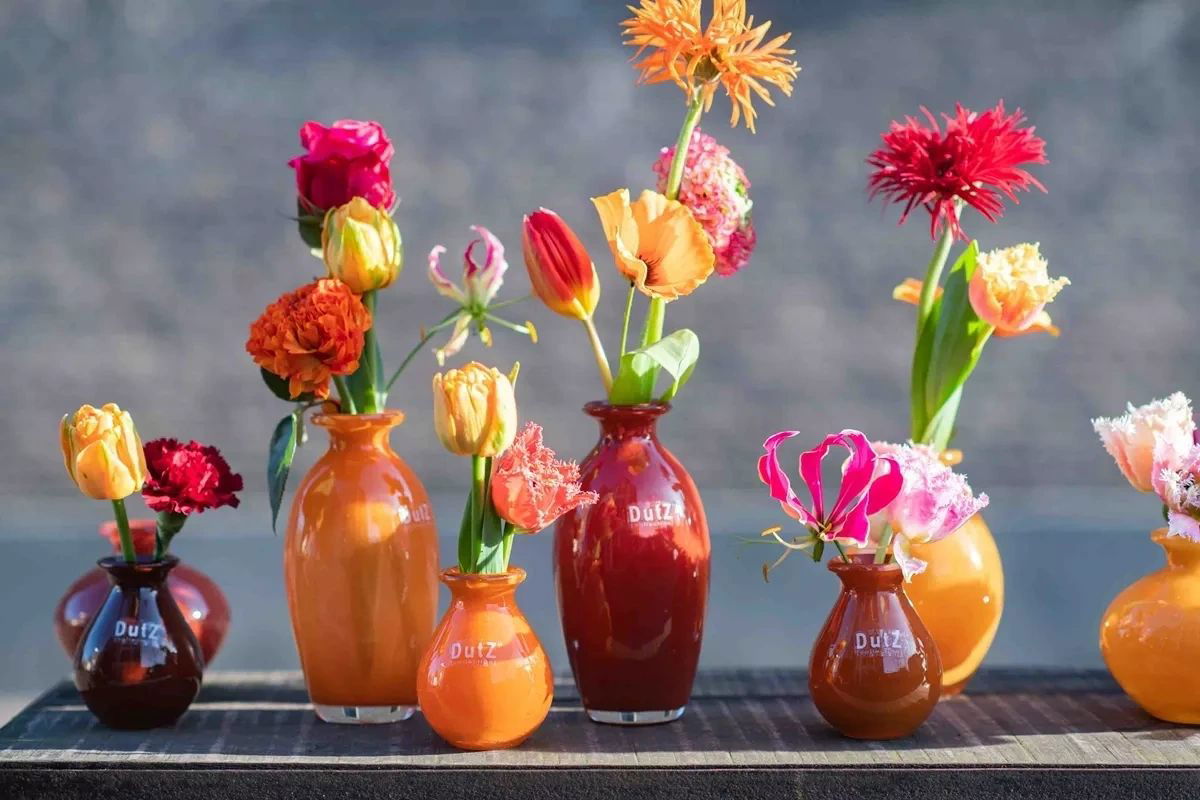 NADIEL RED TINTS BUDVASE SET - Bridgnorth Furniture