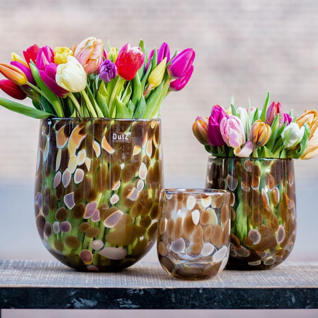 BARREL vase - LEOPARD BROWN Colour by DutZ - Bridgnorth Furniture