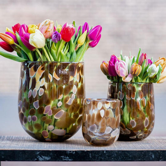 BARREL vase - LEOPARD BROWN Colour by DutZ - Bridgnorth Furniture