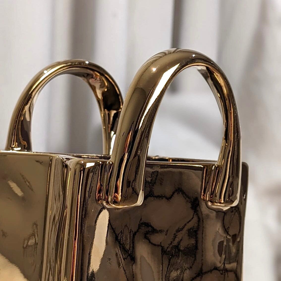 Elise Gold Handbag Decorative Vases - Set of 2 - Bridgnorth Furniture