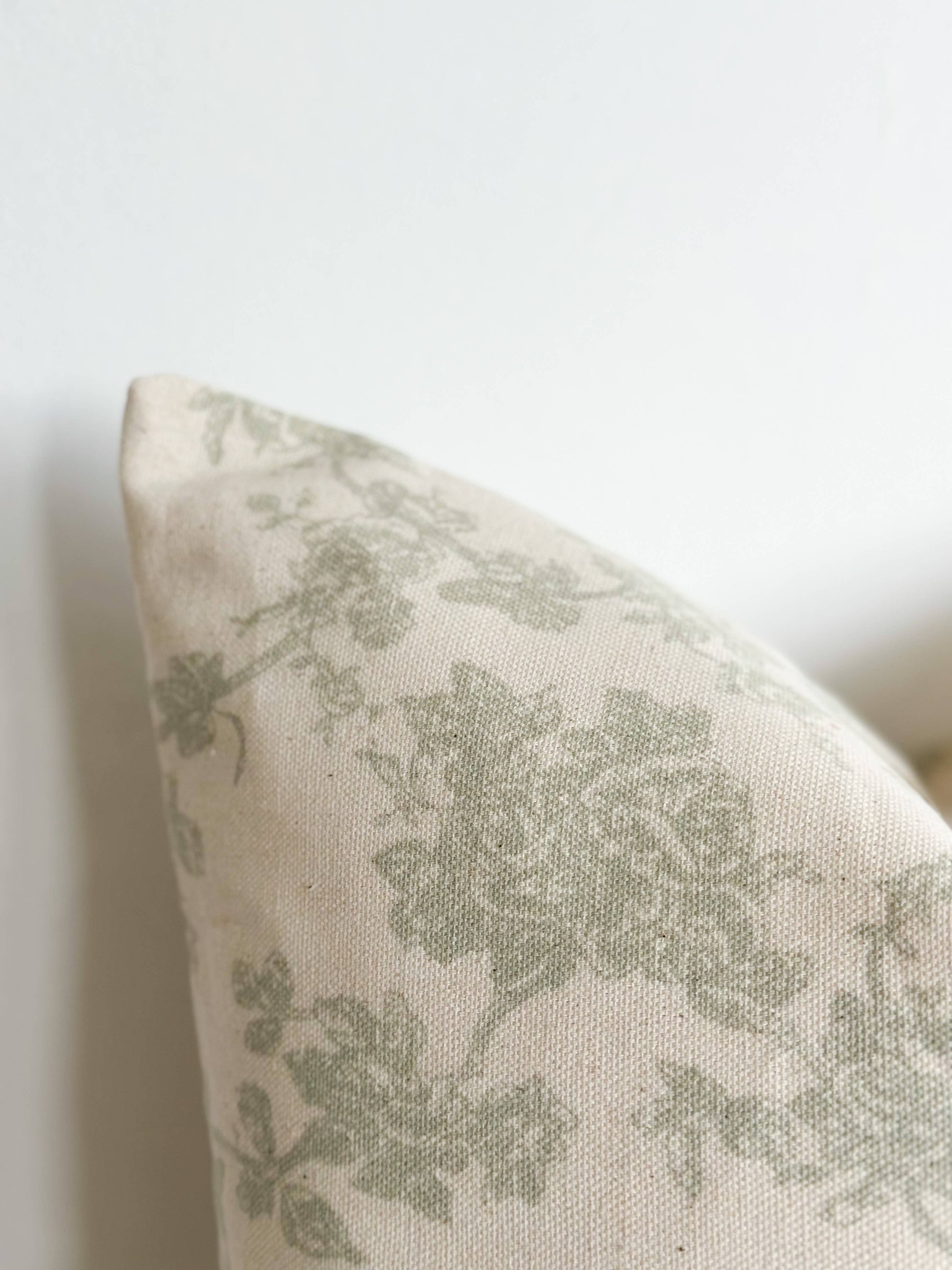 Aria Cotton Cushion Cover – Green Print - Bridgnorth Furniture