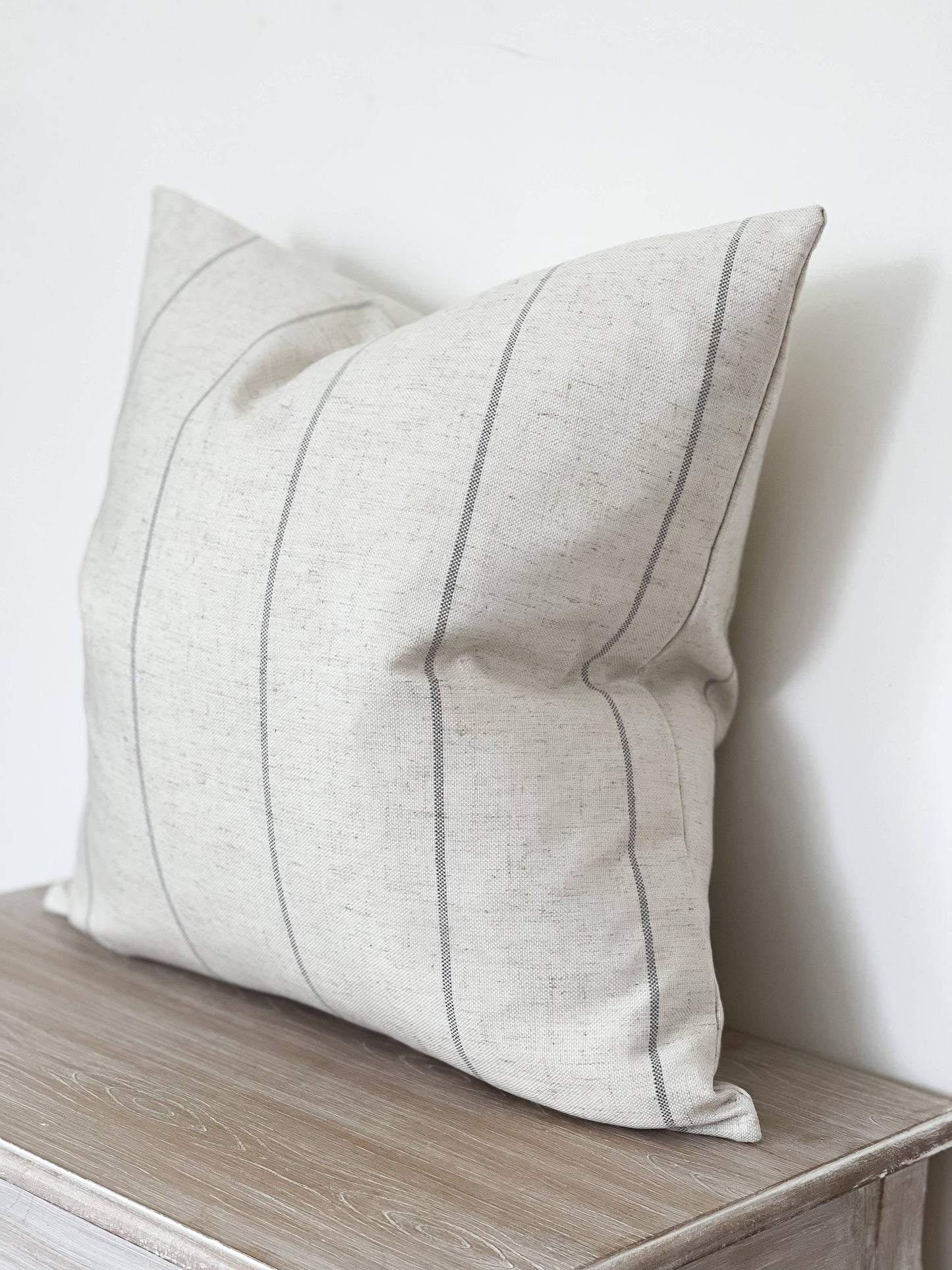 Freya Linen Blend Cushion Cover – Stone & Grey - Bridgnorth Furniture