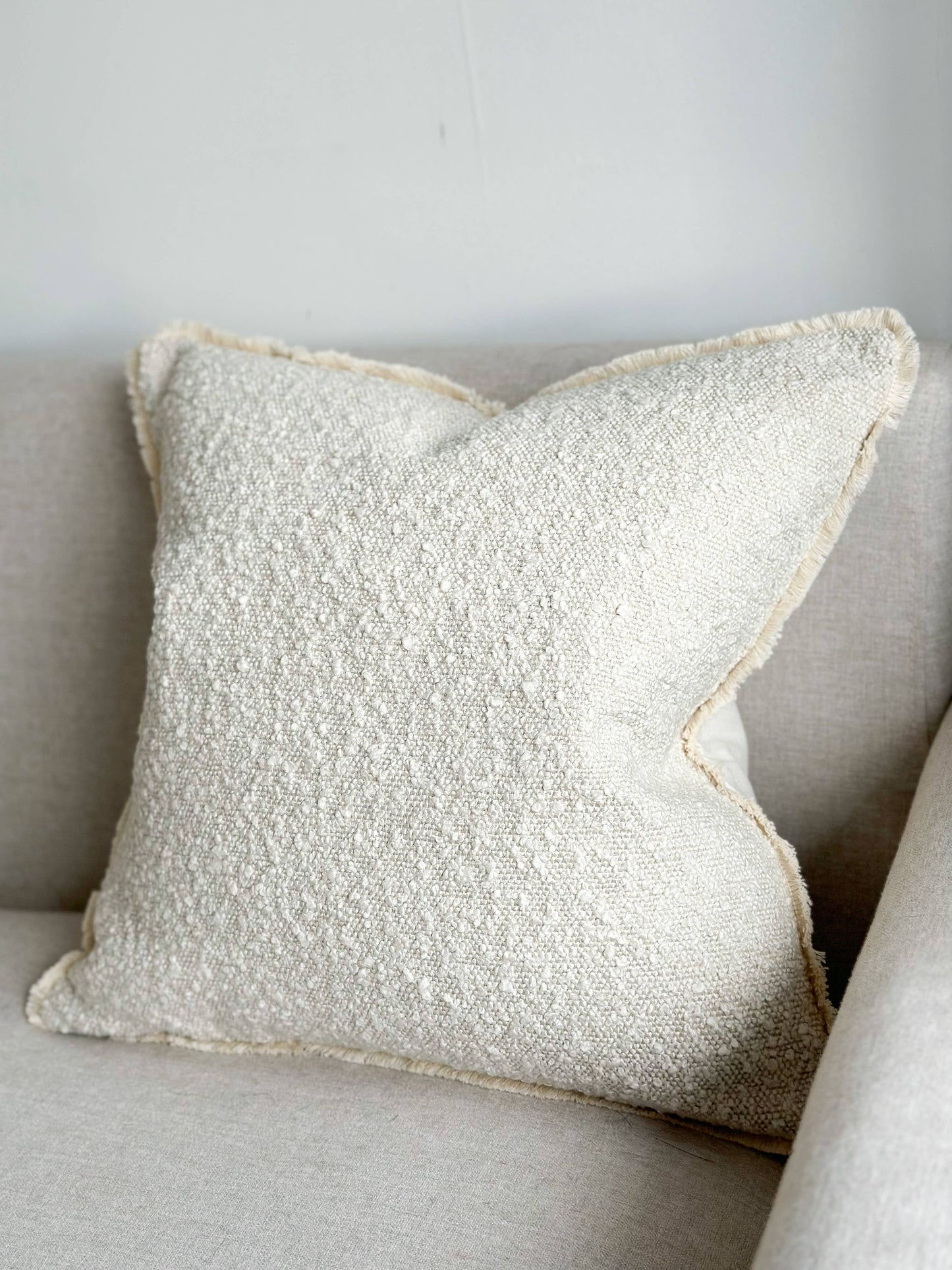 Sofia Cream Boucle Cushion Cover - Bridgnorth Furniture