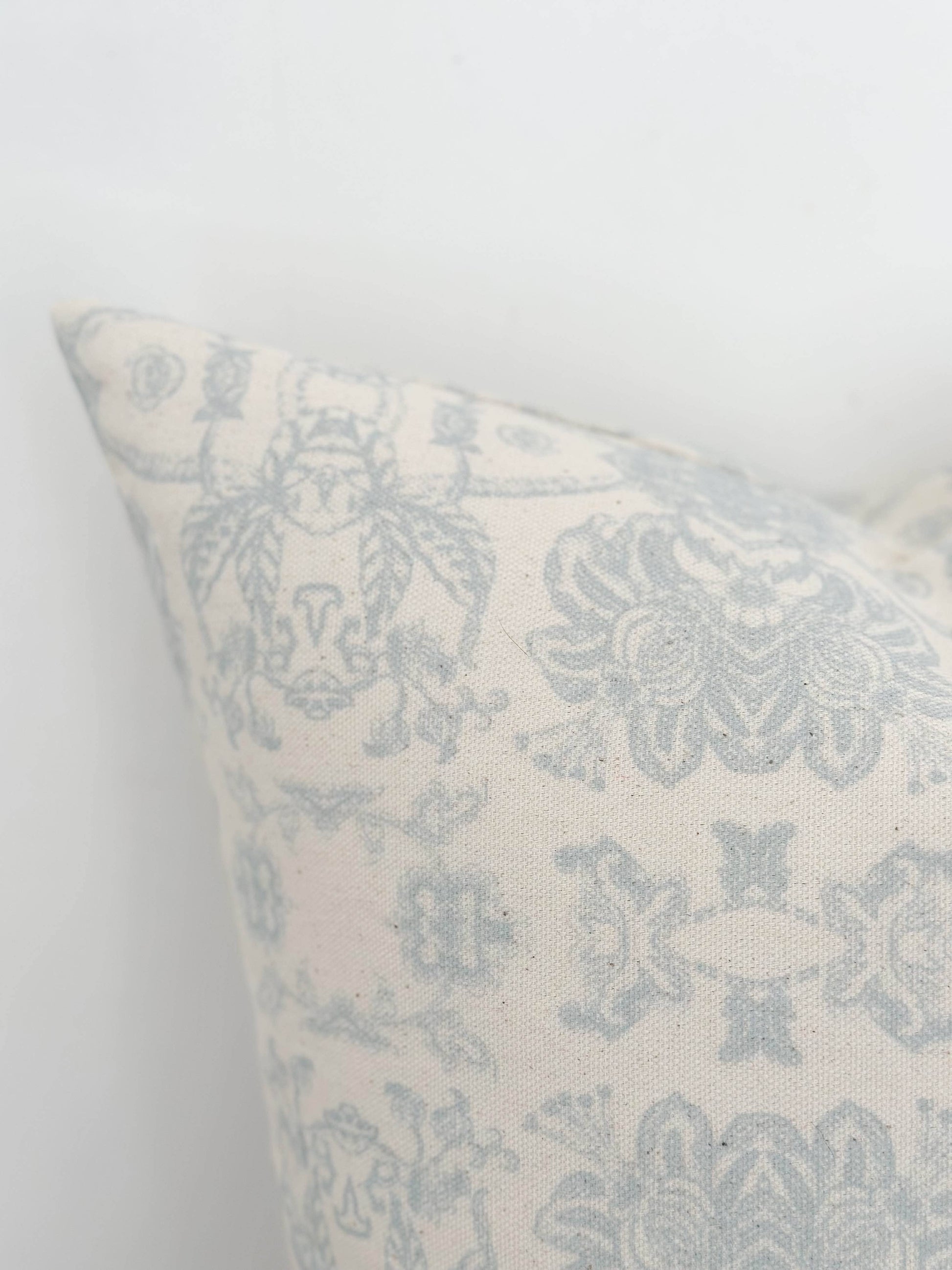 Aria Cotton Cushion Cover 45×45 – Light Blue Print - Bridgnorth Furniture