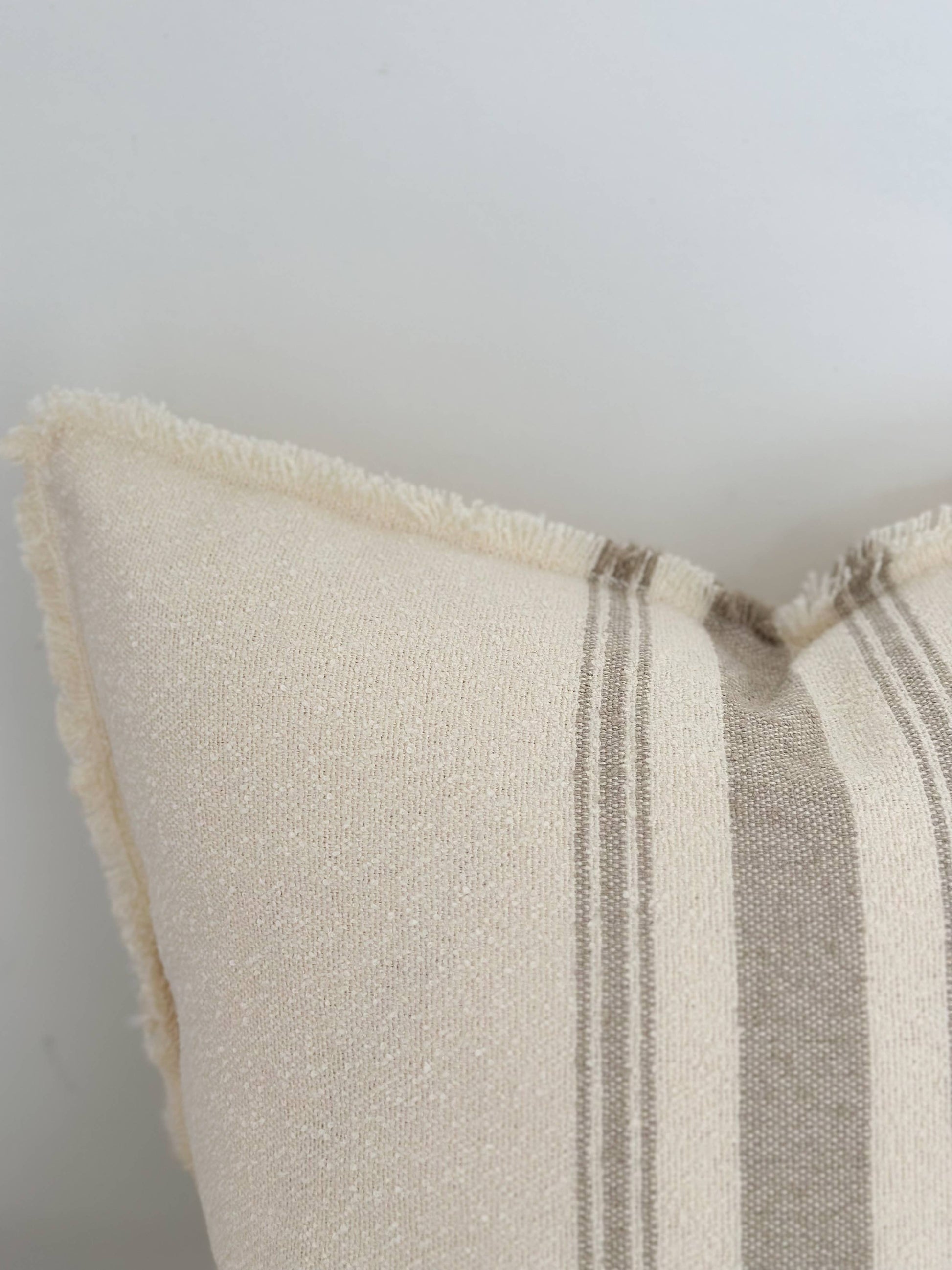 Ellie Cushion Cover 45x45 - Greige Stripe - Bridgnorth Furniture
